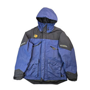 Bass Pro Shops Navy Blue Pro Qualifier Gortex Fishing Jacket Mens Size XL